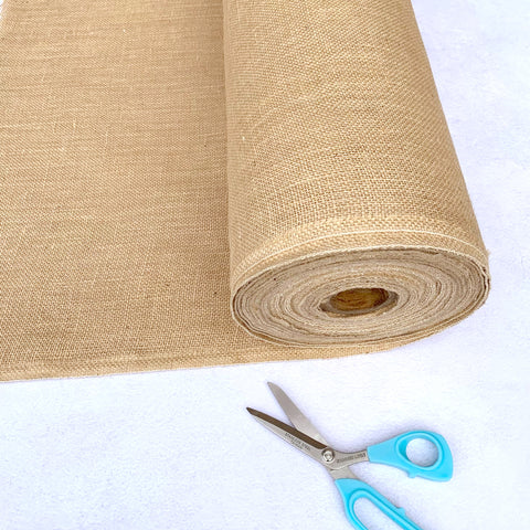 Ragged Life 180cm wide Rag Rug Hessian / Burlap sold per metre off the roll with selvedge edges