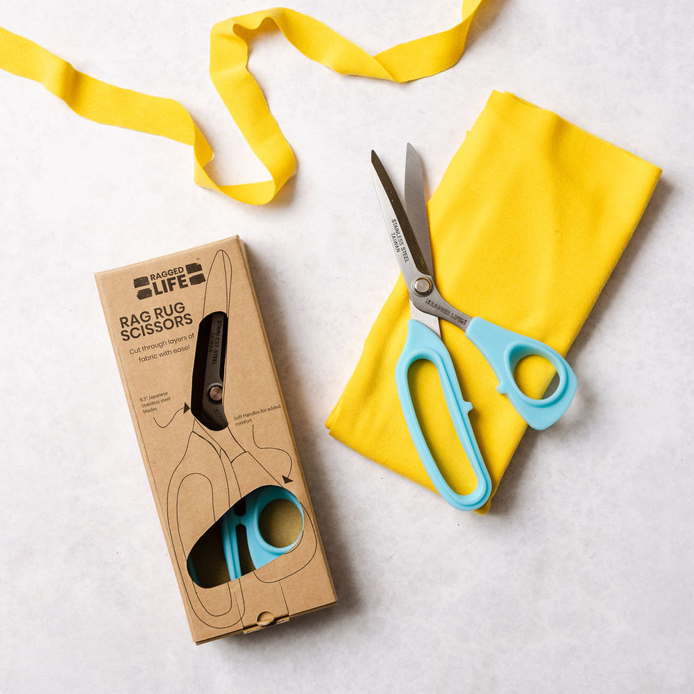 Ragged Life Rag Rug Scissors for cutting through multiple layers of fabric