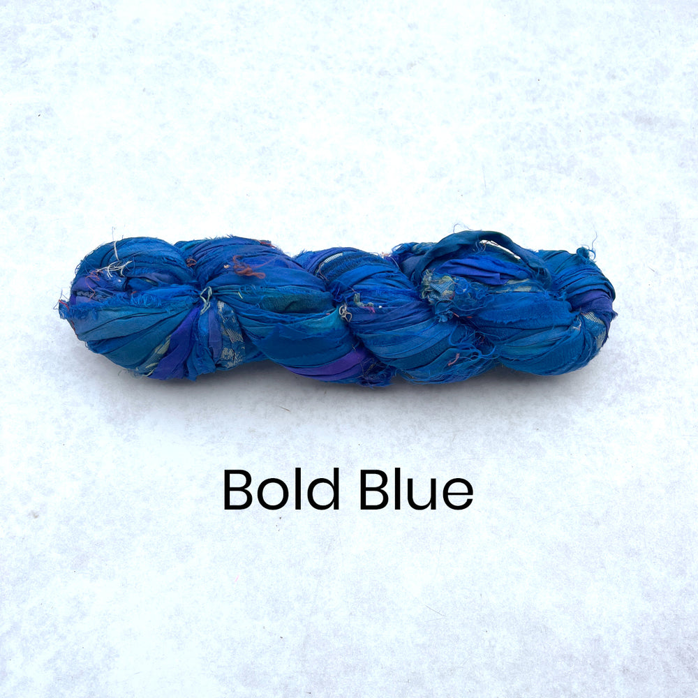 Recycled Sari Silk Ribbon - 100g Individual Colours