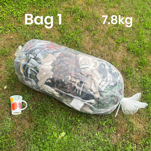 STOCK CLEARANCE - 10-15kg Bulk Wool Blanket Selvedge Yarn Bags