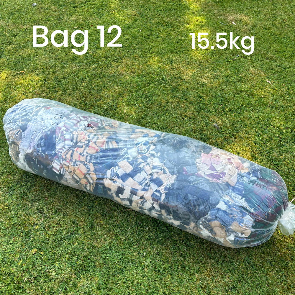 STOCK CLEARANCE - 10-15kg Bulk Wool Blanket Selvedge Yarn Bags
