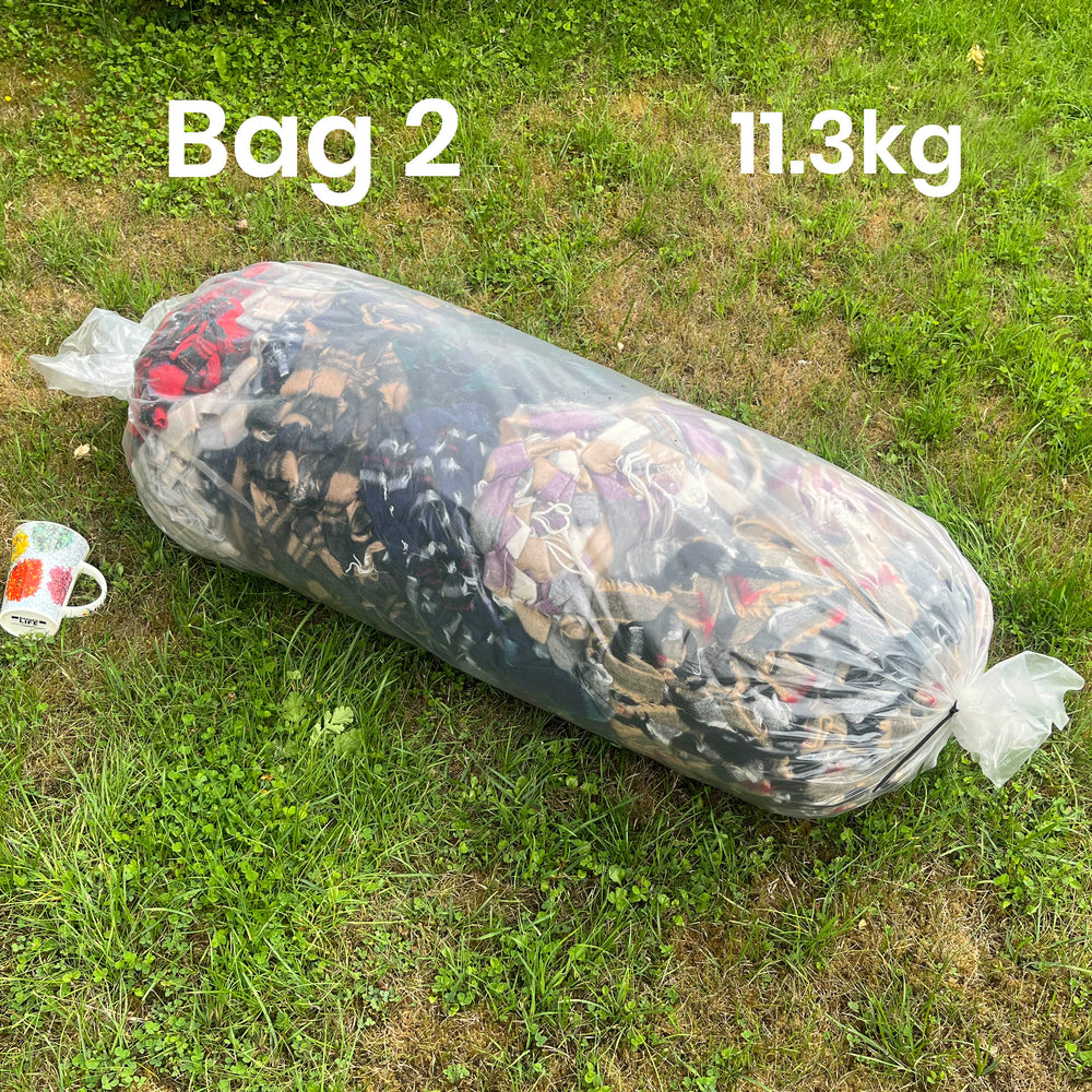 STOCK CLEARANCE - 10-15kg Bulk Wool Blanket Selvedge Yarn Bags