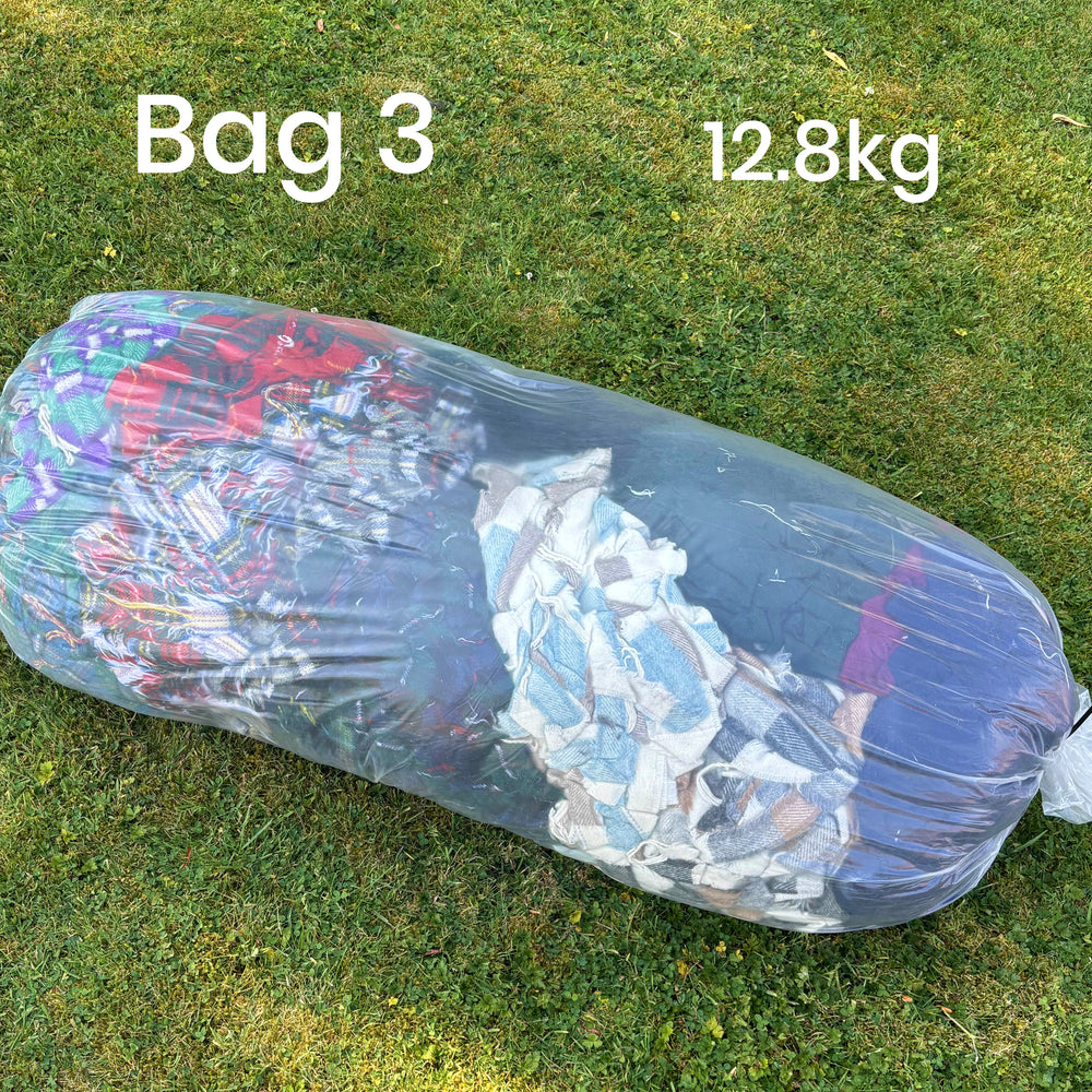 STOCK CLEARANCE - 10-15kg Bulk Wool Blanket Selvedge Yarn Bags