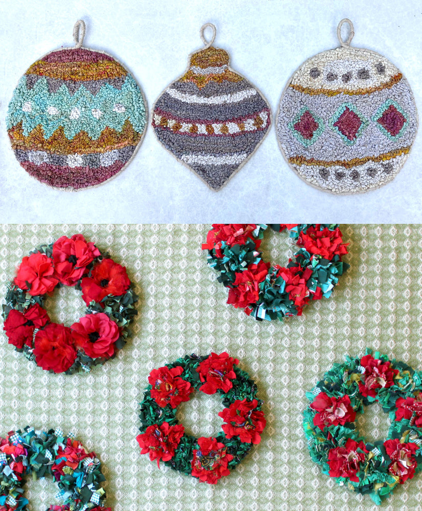 Christmas Project Workshop - Shaggy Wreath or Hooked Bauble - Full Day Class