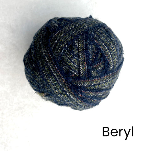 Ragged Life Blue 100% Wool Blanket Yarn Offcuts Fabric for Rag Rugging