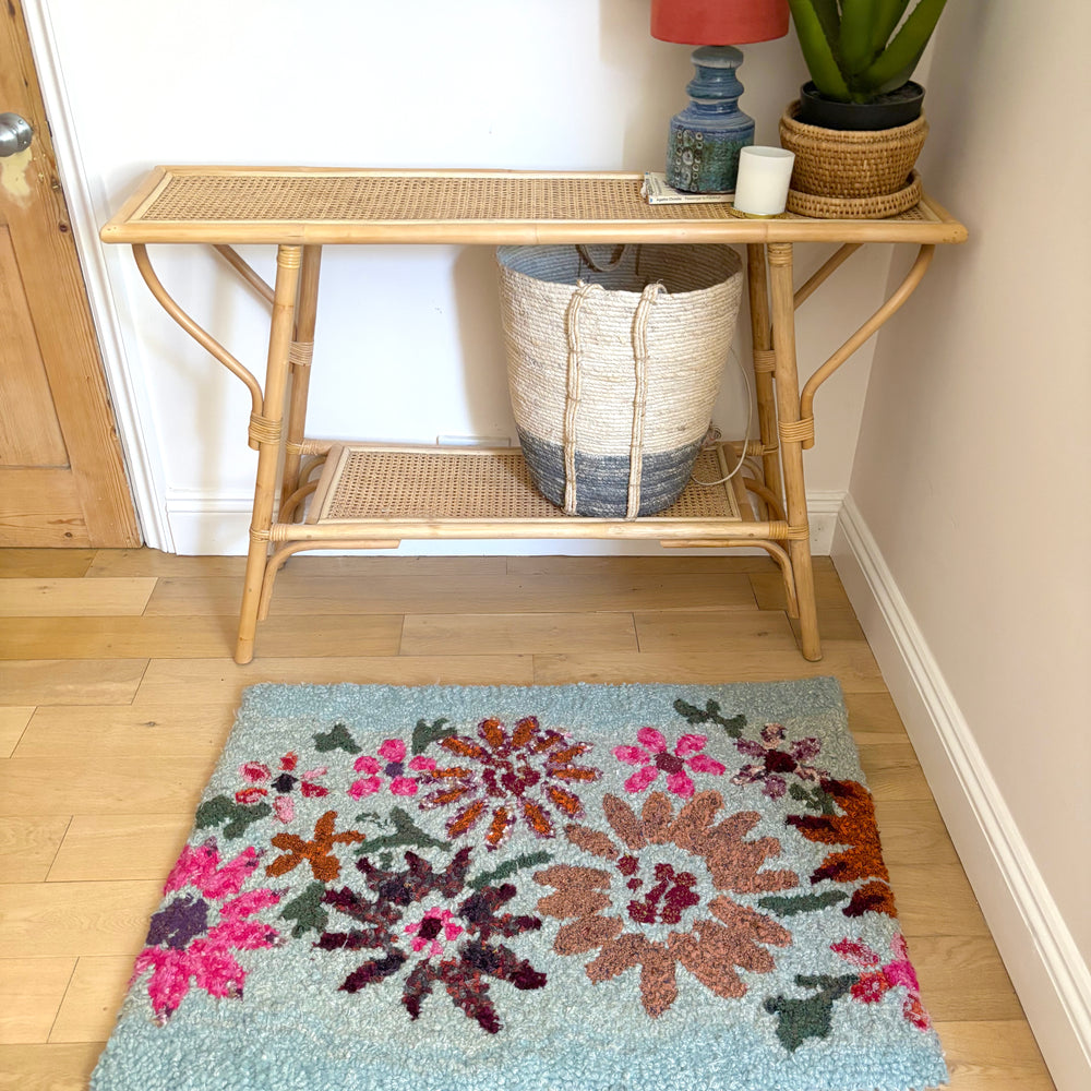 Backing For Rag Rug Wildflower Meadow Pre-Printed Rug Hessian | Rag Rug Backing