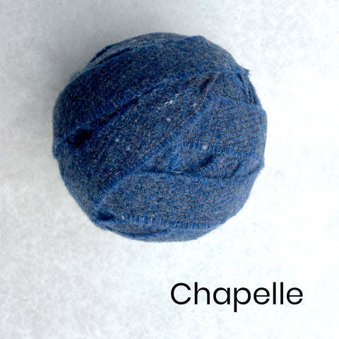 Ragged Life Blue 100% Wool Blanket Yarn Offcuts Fabric for Rag Rugging