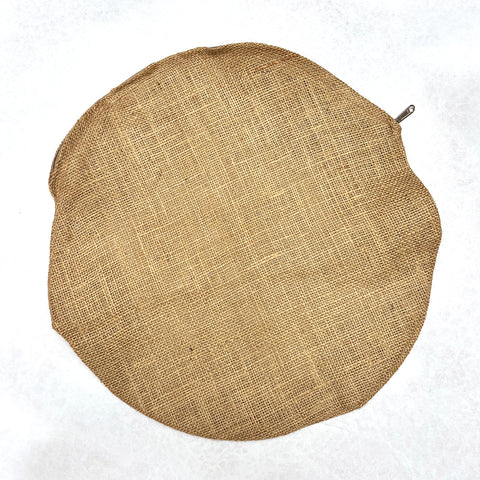 Rug hooked circular cushion seat pad