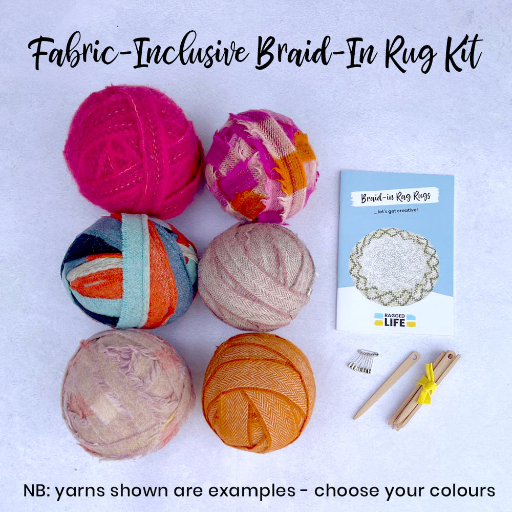 Braided Rag Rug Kits Beginners’ Braid-In Rag Rug Kit – Tools, Instructions & Optional Fabric
