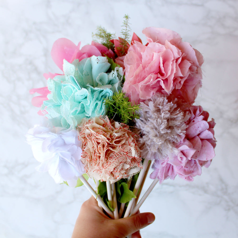 Handmade DIY Fabric Flower Sustainable Craft Workshop