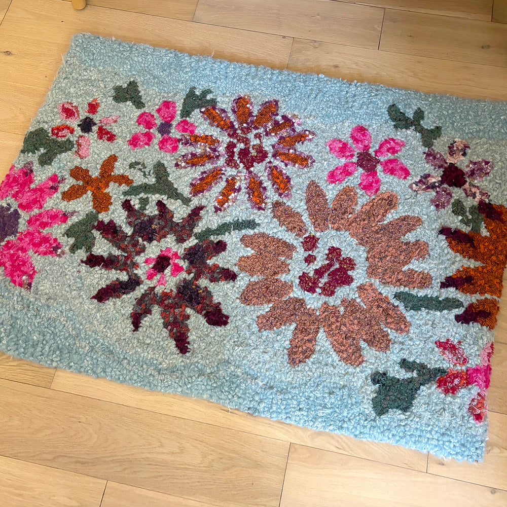 Backing For Rag Rug Wildflower Meadow Pre-Printed Rug Hessian | Rag Rug Backing