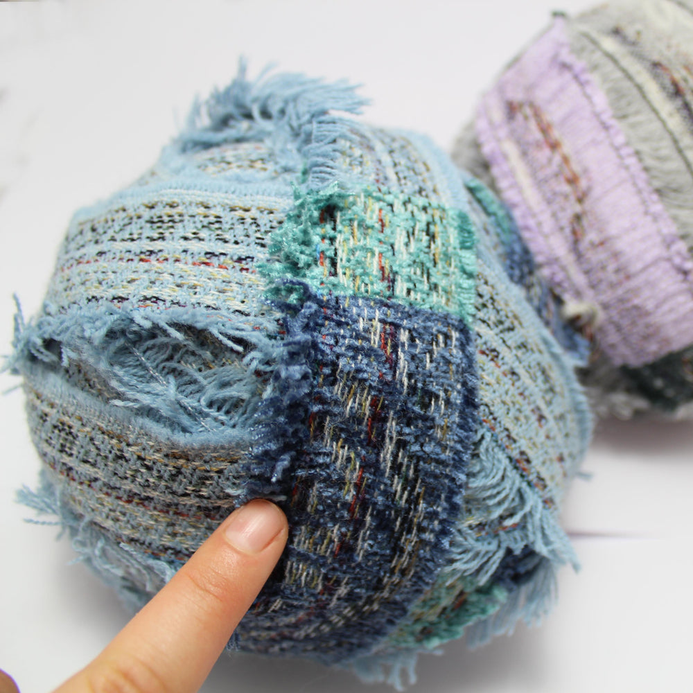 Chenille offcuts for rag rug making