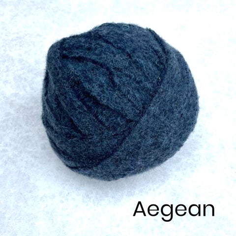 Ragged Life Blue 100% Wool Blanket Yarn Offcuts Fabric for Rag Rugging