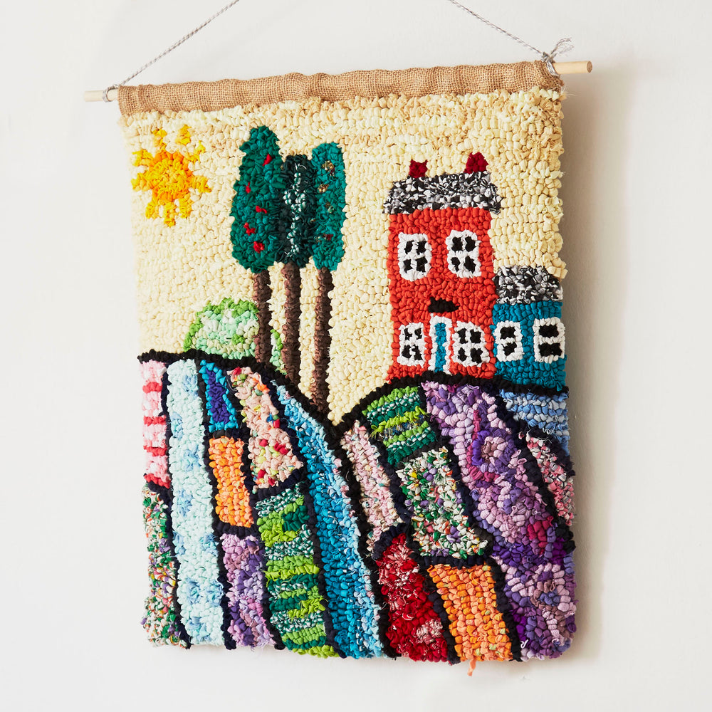 Ragged Life Folk Art Wall Hanging