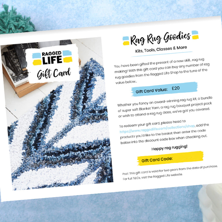 Ragged Life rag rug shop gift card