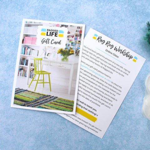 Ragged Life Online Rag Rug Craft Workshop Gift Card