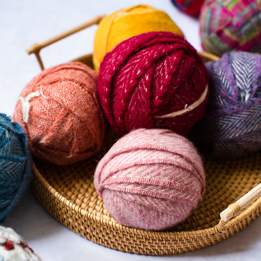 Craft pack of Woollen blanket ends for extreme knitting, rag rug making, crochet
