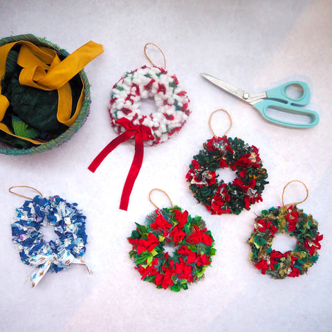 Mini Rag Rug Wreath Pack - Makes 5