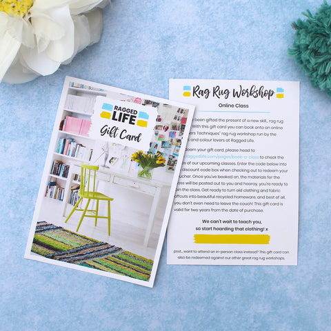 Ragged Life Online Rag Rug Craft Workshop Gift Card