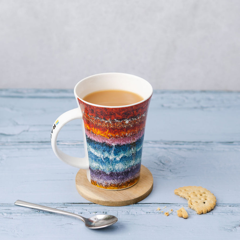 Ragged Life Rag Rug Rainbow Mug for Crafters