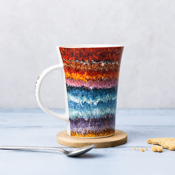 Ragged Life Rag Rug Rainbow Mug for Crafters
