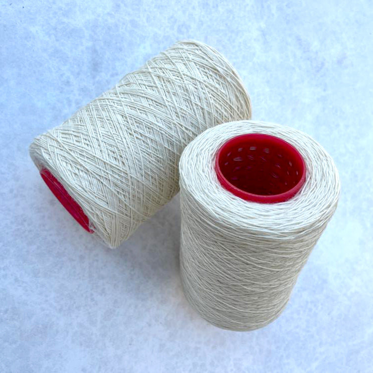 Ecru coloured Peg loom warp