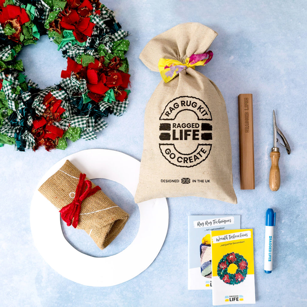 Ragged Life Rag Rug Wreath Kit for Beginners